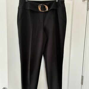 Black Dress Pants Tortoise Shell Detail